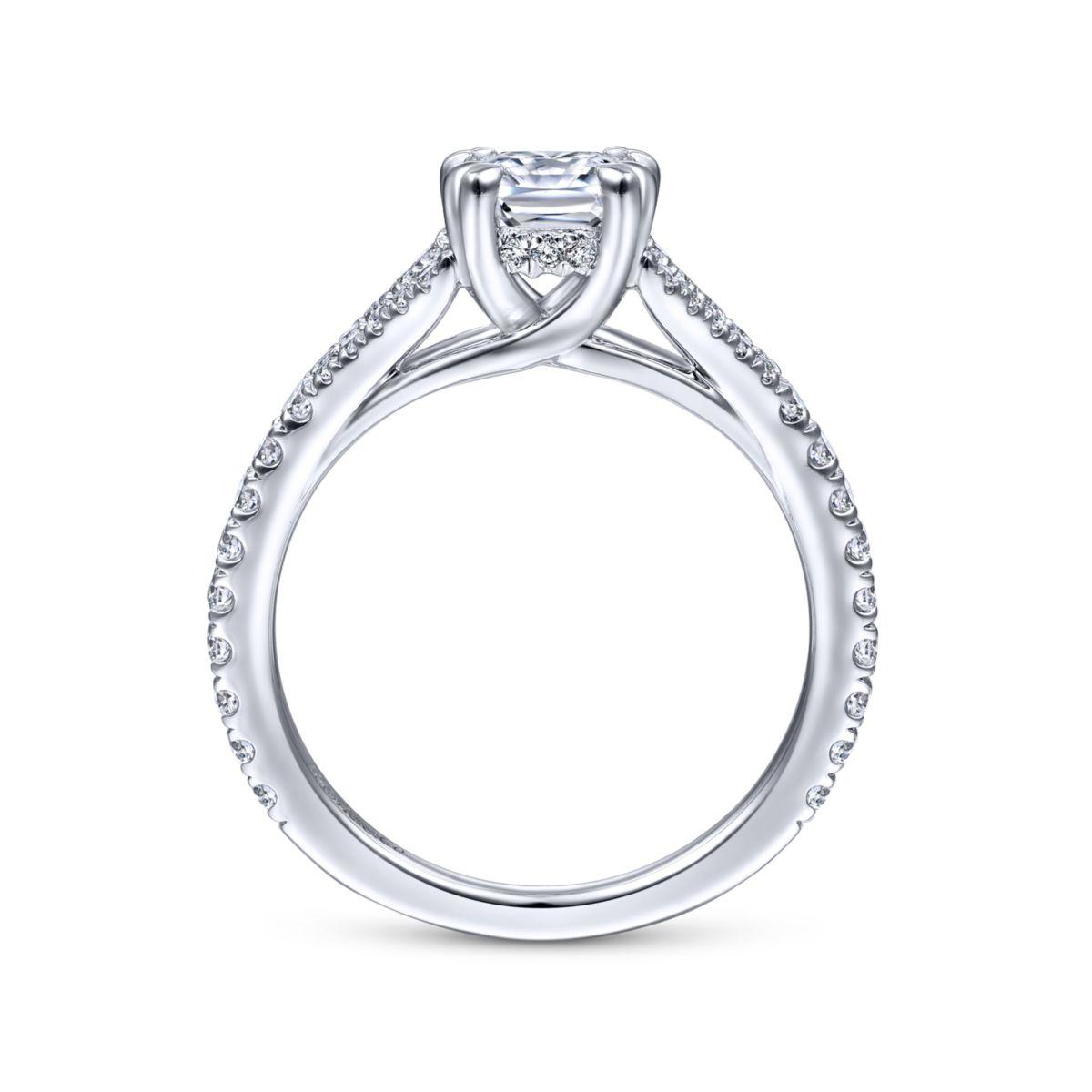 GABRIEL & CO – CUSHION CUT DIAMOND ENGAGEMENT RING - Beard's Diamonds