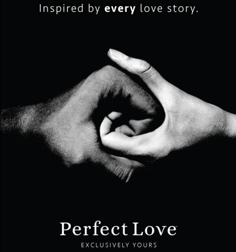 Perfect Love Collection by Beard’s Diamonds inspired by every love story with hands forming heart symbol